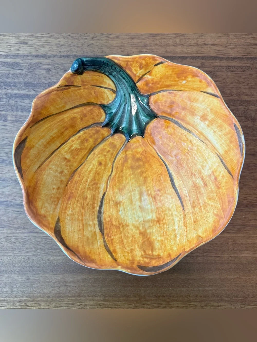 Williams Sonoma Italian Ceramic Pumpkin Bowl